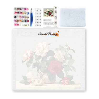 Elegantní kamélie – Malování podle čísel