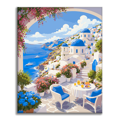 Santorinská pohoda – Malování podle čísel