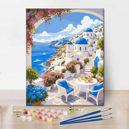 Santorinská pohoda – Malování podle čísel
