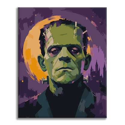 Frankenstein pod plným měsícem – Malování podle čísel