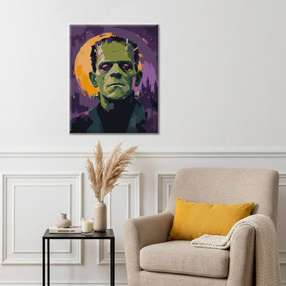 Frankenstein pod plným měsícem – Malování podle čísel