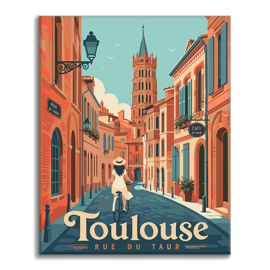 Toulouská cestovní ulice – Malování podle čísel