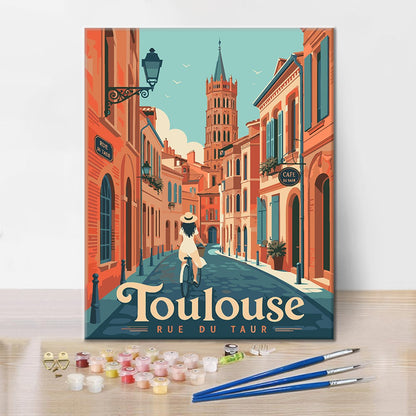 Toulouská cestovní ulice – Malování podle čísel