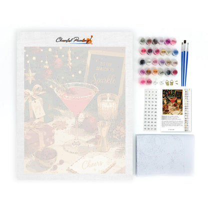 Vánoční koktejlový přípitek – Malování podle čísel