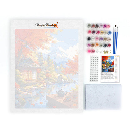 Japonský pavilon u Mount Fuji – Malování podle čísel