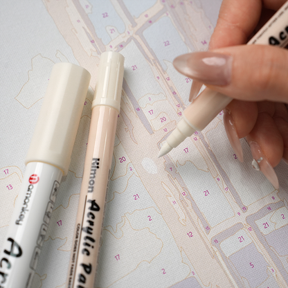 Bílé akrylové fixy (2 ks)