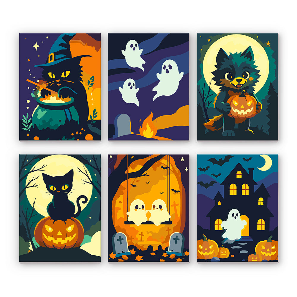 Halloween Kočky a duchové