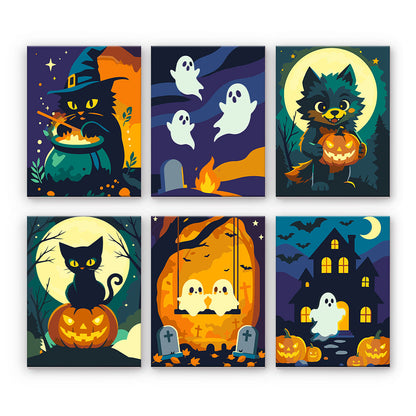 Halloween Kočky a duchové