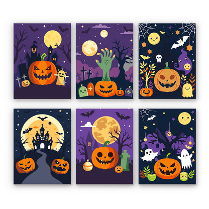 Měsíčné halloweenské krajiny