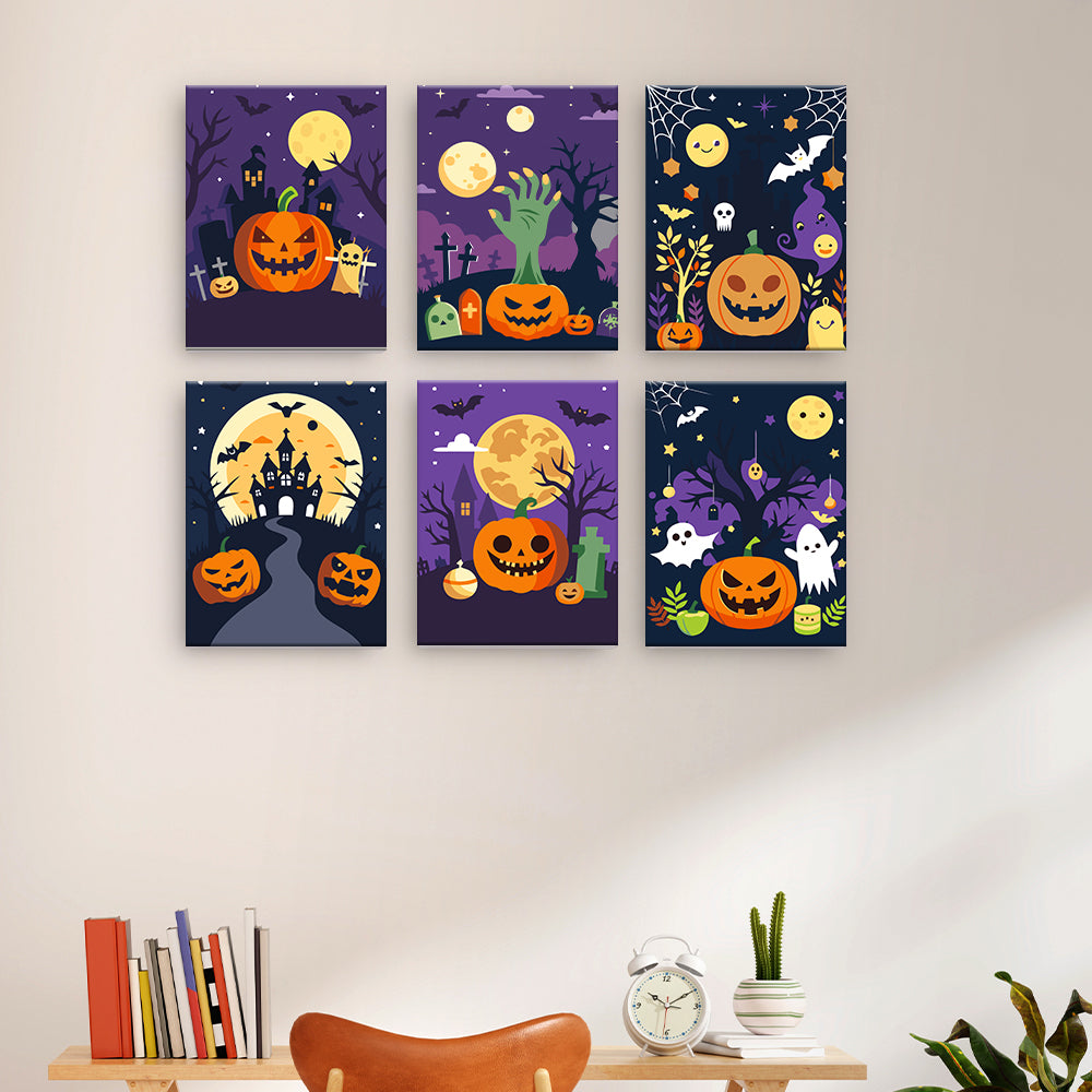 Měsíčné halloweenské krajiny