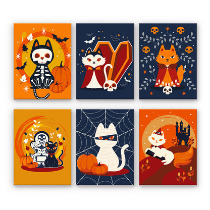 Halloweenské kočky v kostýmu