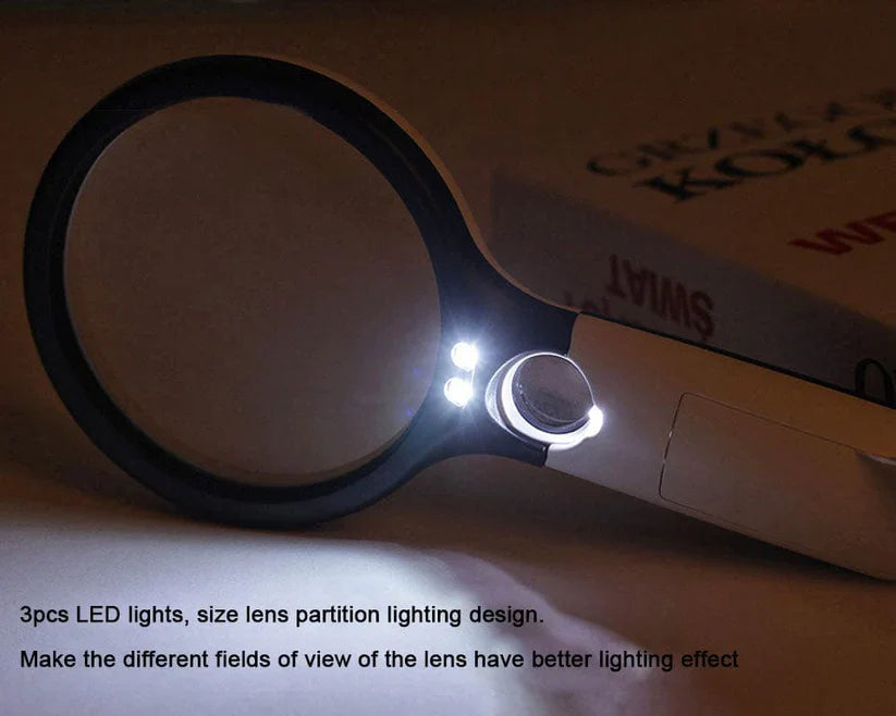 Zvětšovací sklo s LED světlem