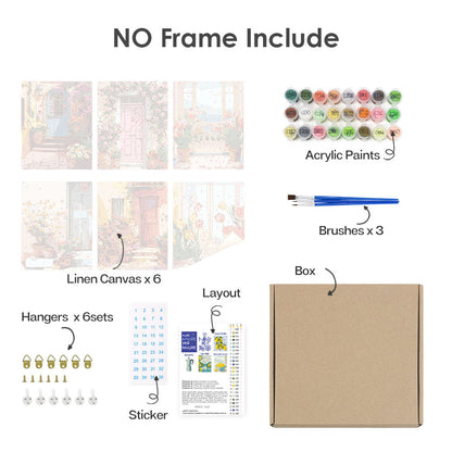 Rozkvetlé dveře - Malování podle čísel