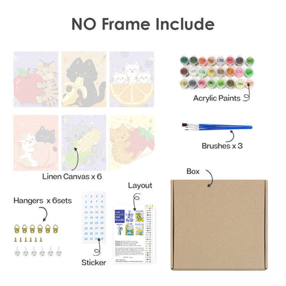 Koťata a ovoce - Malování podle čísel