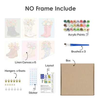 Květiny v botách - Malování podle čísel