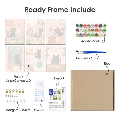 Den černé kočky - Malování podle čísel