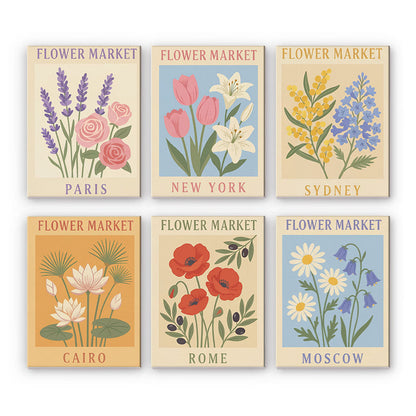 Světové květinové trhy - Malování podle čísel